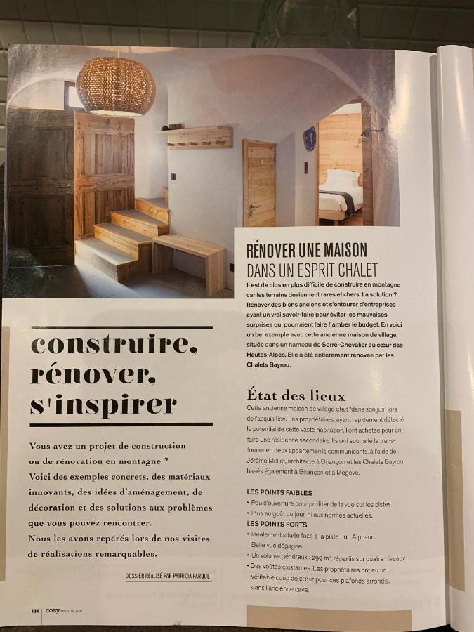 Le Gabion, luxueux appartement avec 10 couchages et sauna, Serre chevalier Vallée Saint-Chaffrey Exterior foto